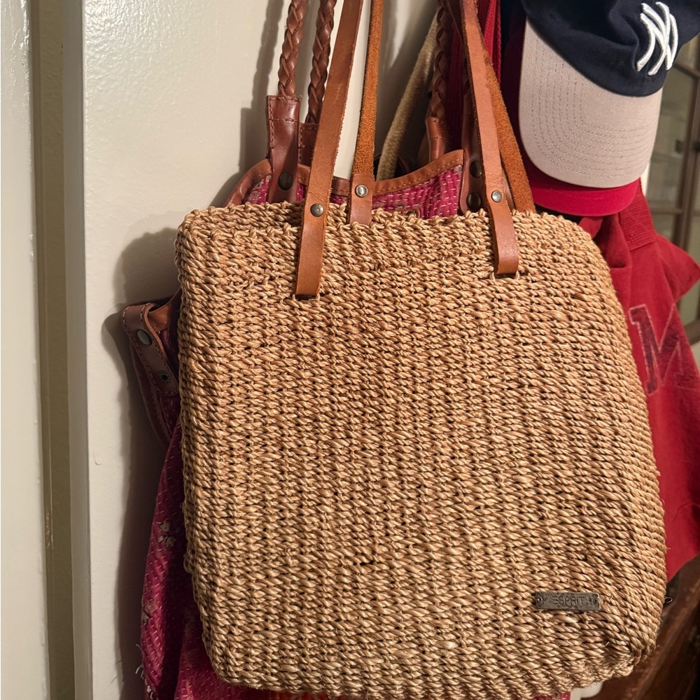 Esprit Tan Woven Tote Bag